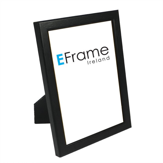 Black Rounded Open Grain Slim Photo Frame - EFrame Ireland